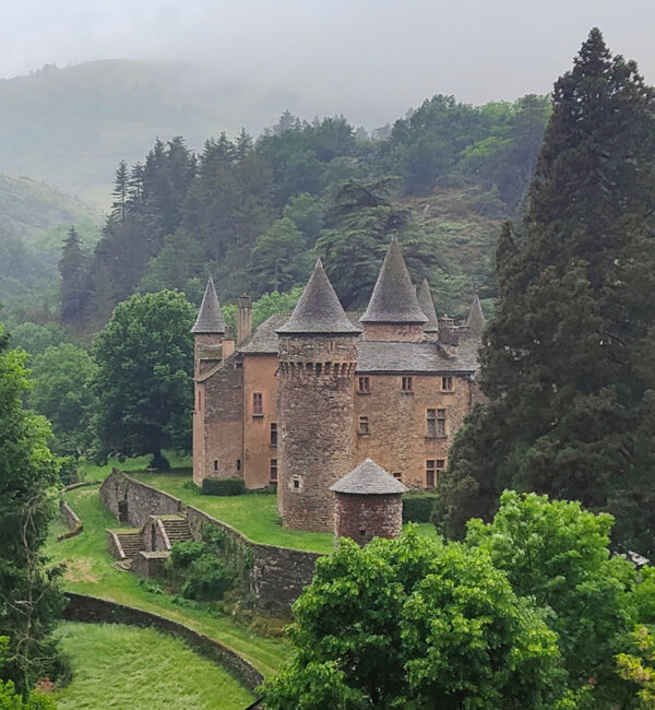 Le château du Champ au milieu des arbres